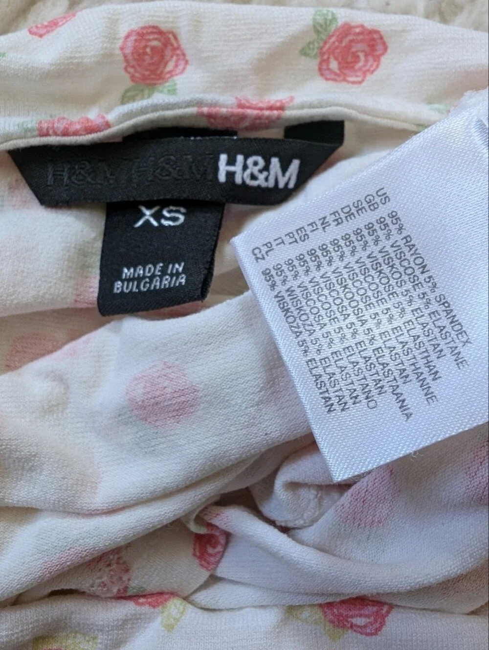 H&M Vintage Floral Tank Top XS - Picture 6 of 10